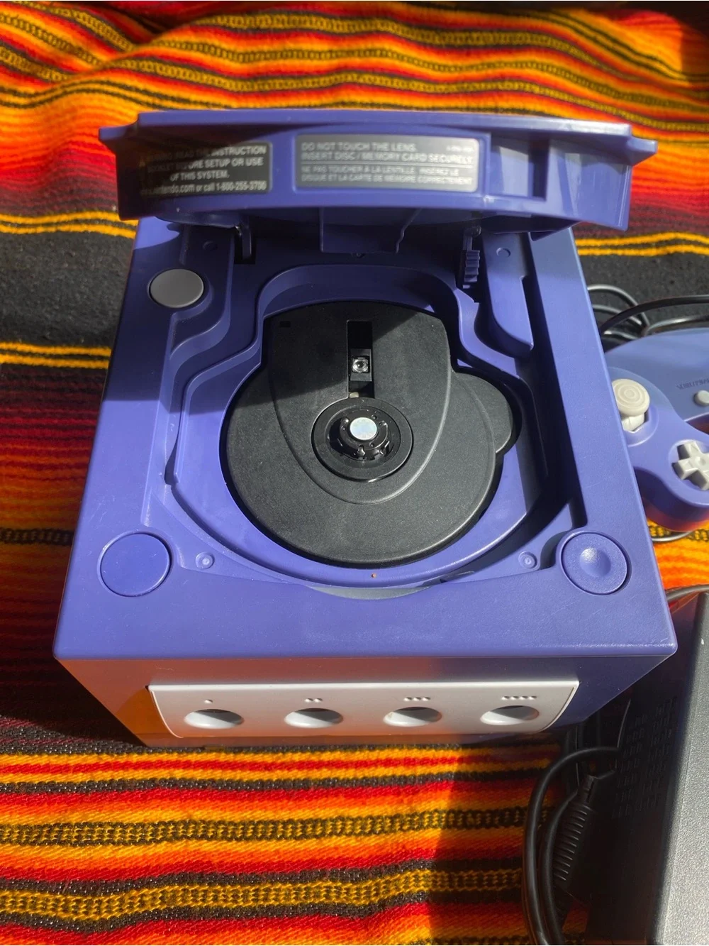 Nintendo GameCube Indigo Console with Controller & Power/AV Cables